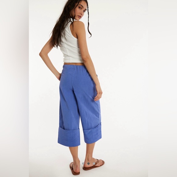 Free People Lyla Cuff Pants in Amparo Blue - Picture 2 of 9